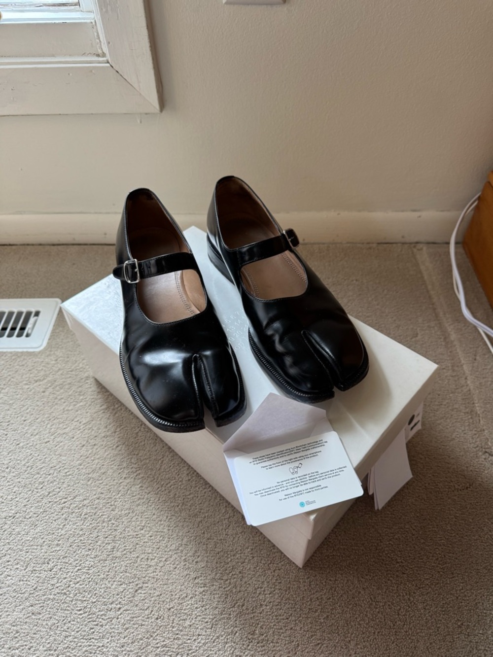 Maison Martin Margiela Black Tabi Mary Jane Flats - Picture 2 of 7